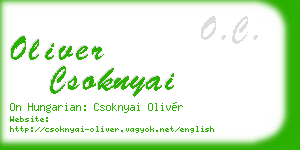 oliver csoknyai business card